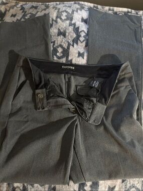 Express Women’s Gray Dress Pants - Classic Tailored Trousers